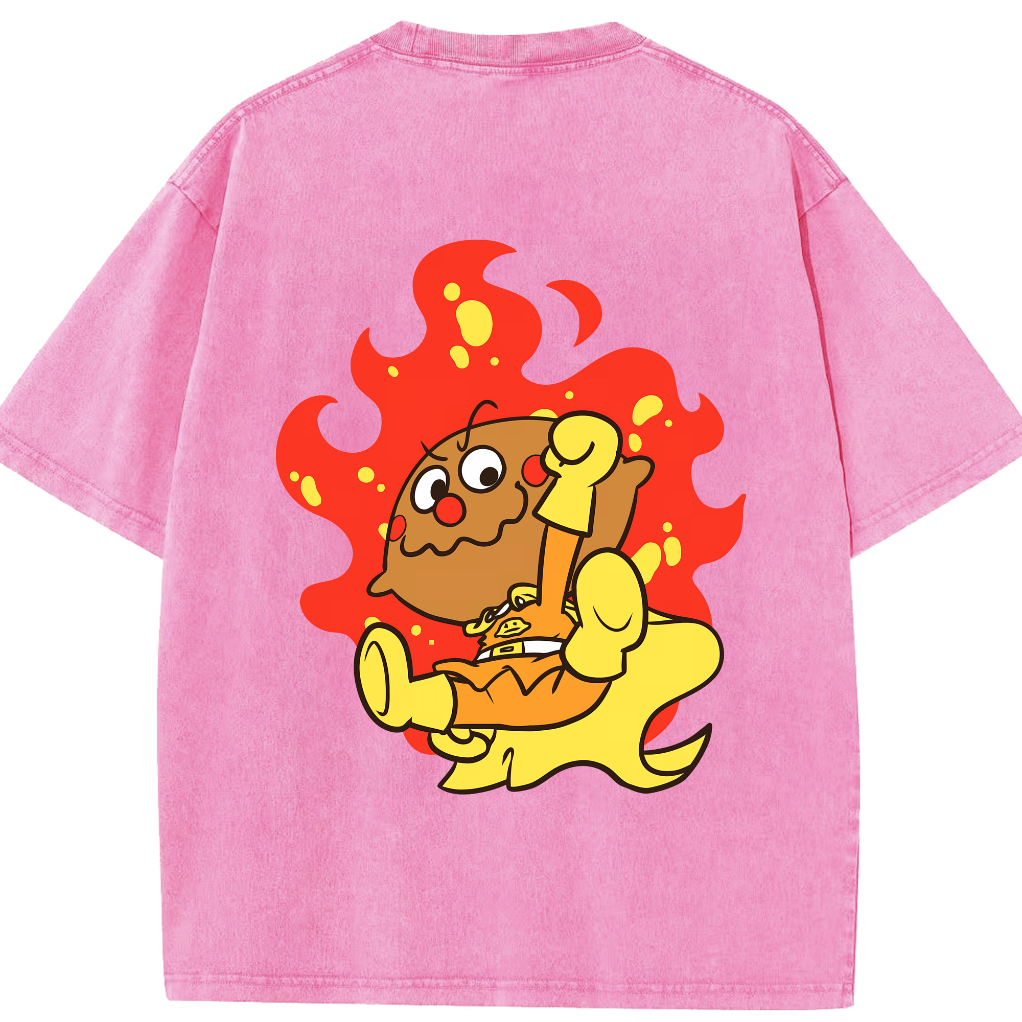（画像用） アンパンマン Anpanman 綿100% ヴィンテージ風 半袖Tシャツ（背面プリント）